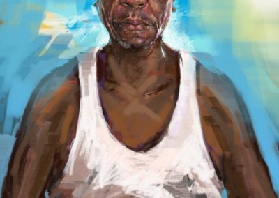 Corel Painter digital painting of the artist