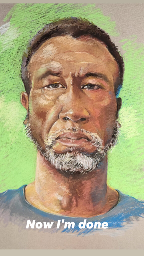 Pastel self portrait